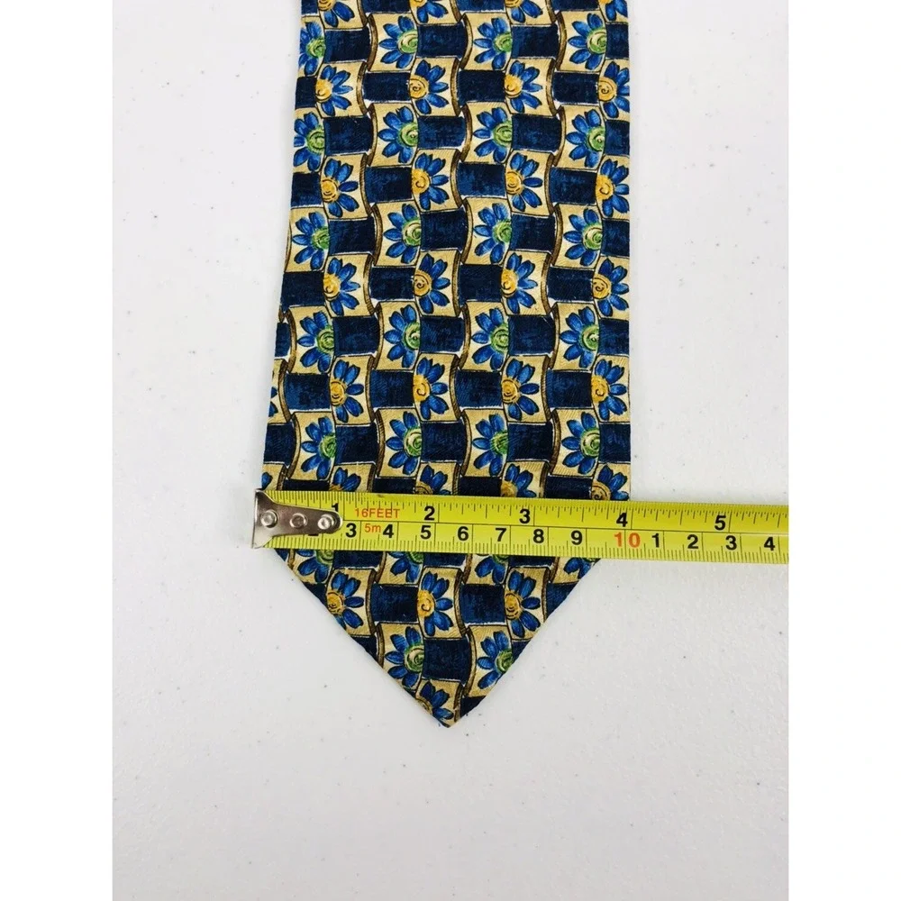 Ermenegildo Zegna Tie Disegno Esclusivo Flowers Multicolor 100% Silk Made Italy